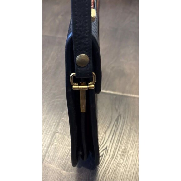 Roche Handmade Black & Brown Lizard Leather Convertible Handbag Briefcase - Picture 6 of 12